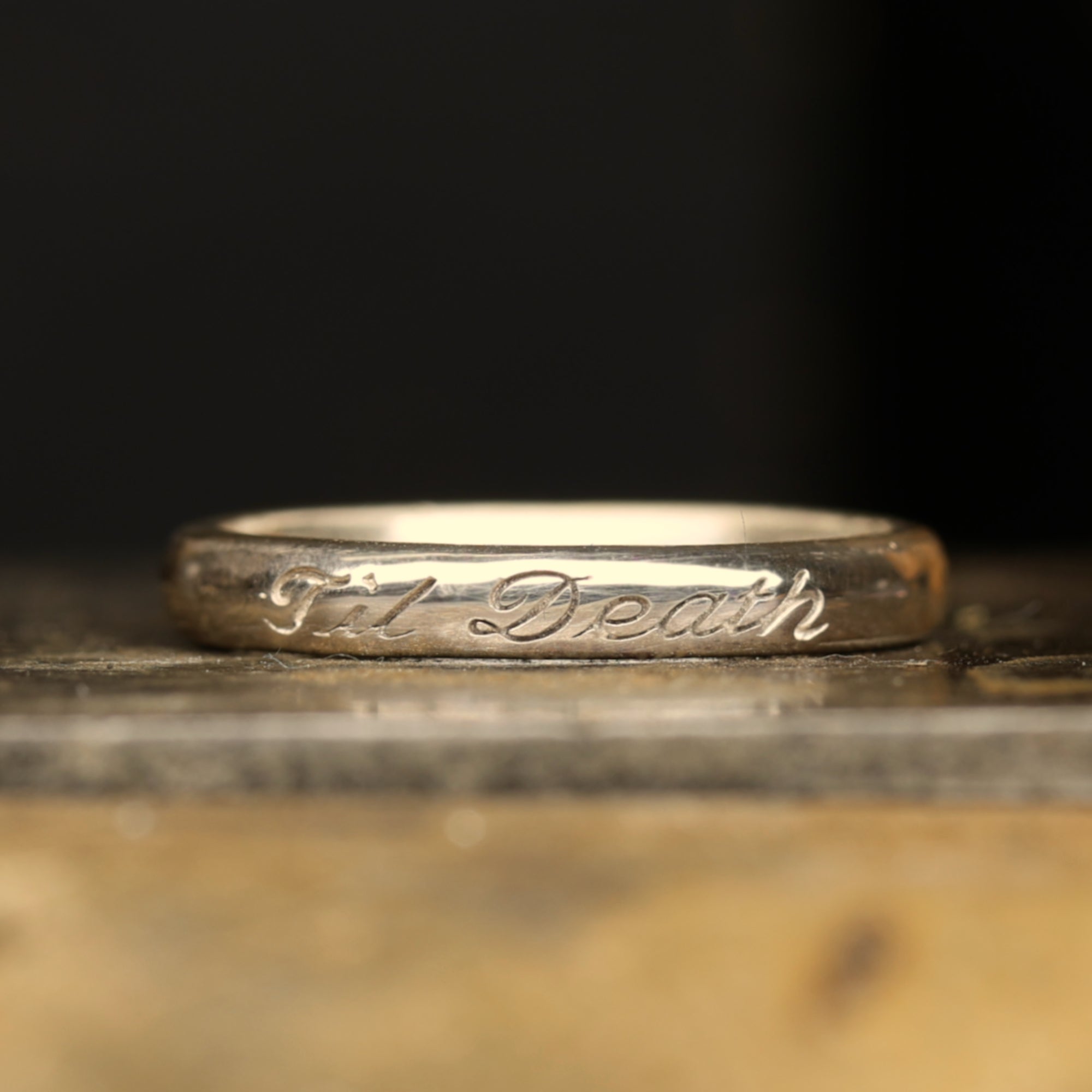 Womens Gold Til Death Ring