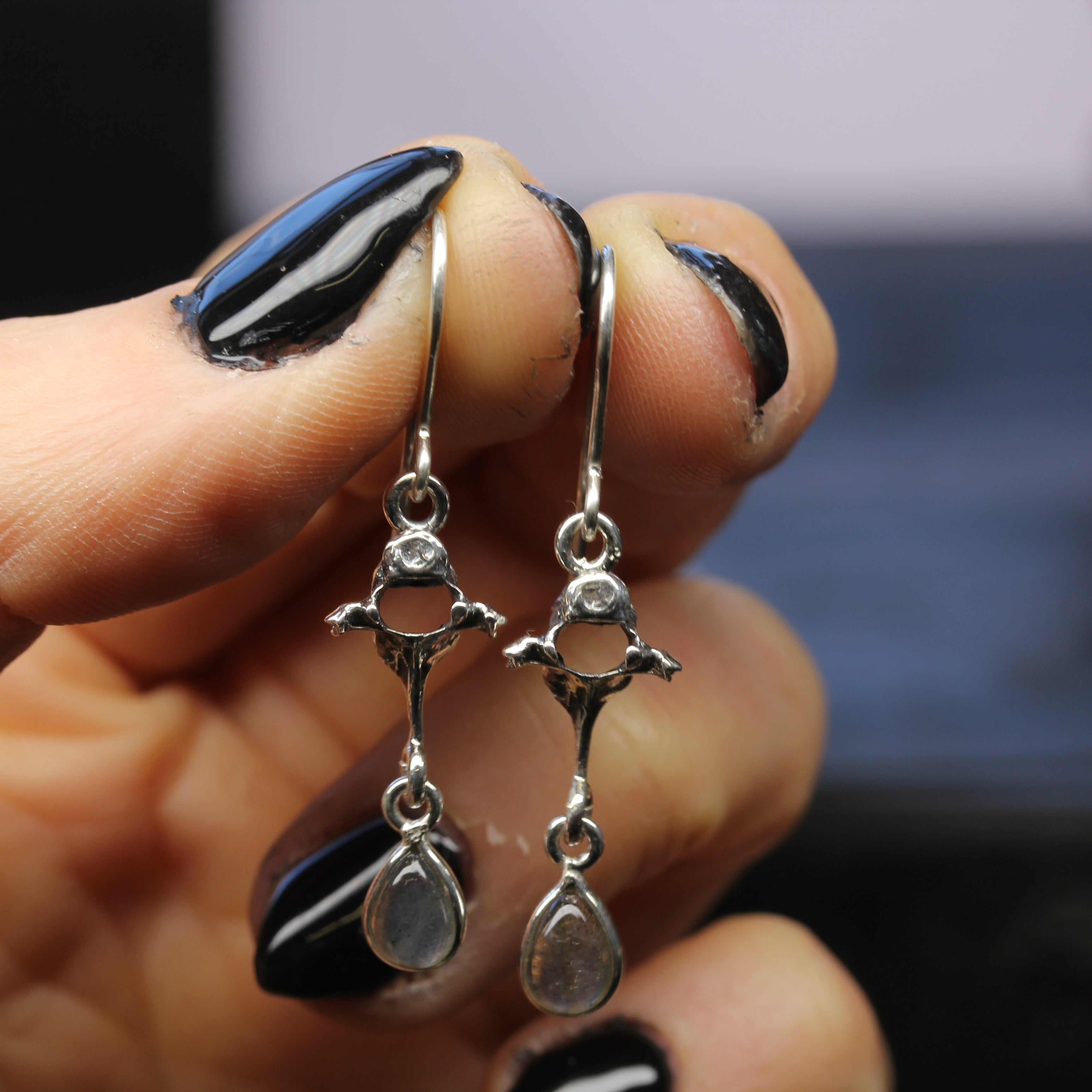 Gothic Labradorite Vertebrae Necklace
