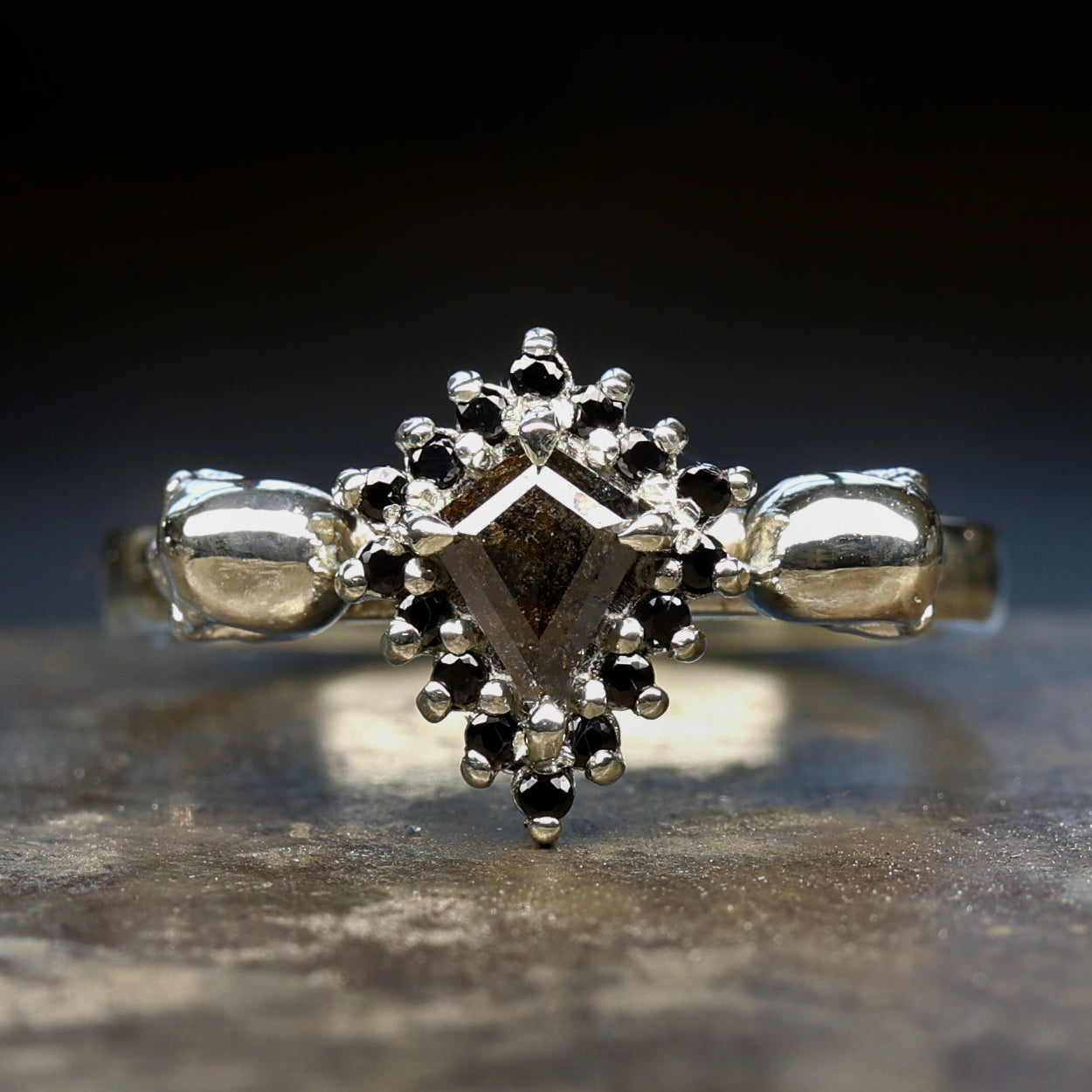 White Gold Skull Engagement Ring