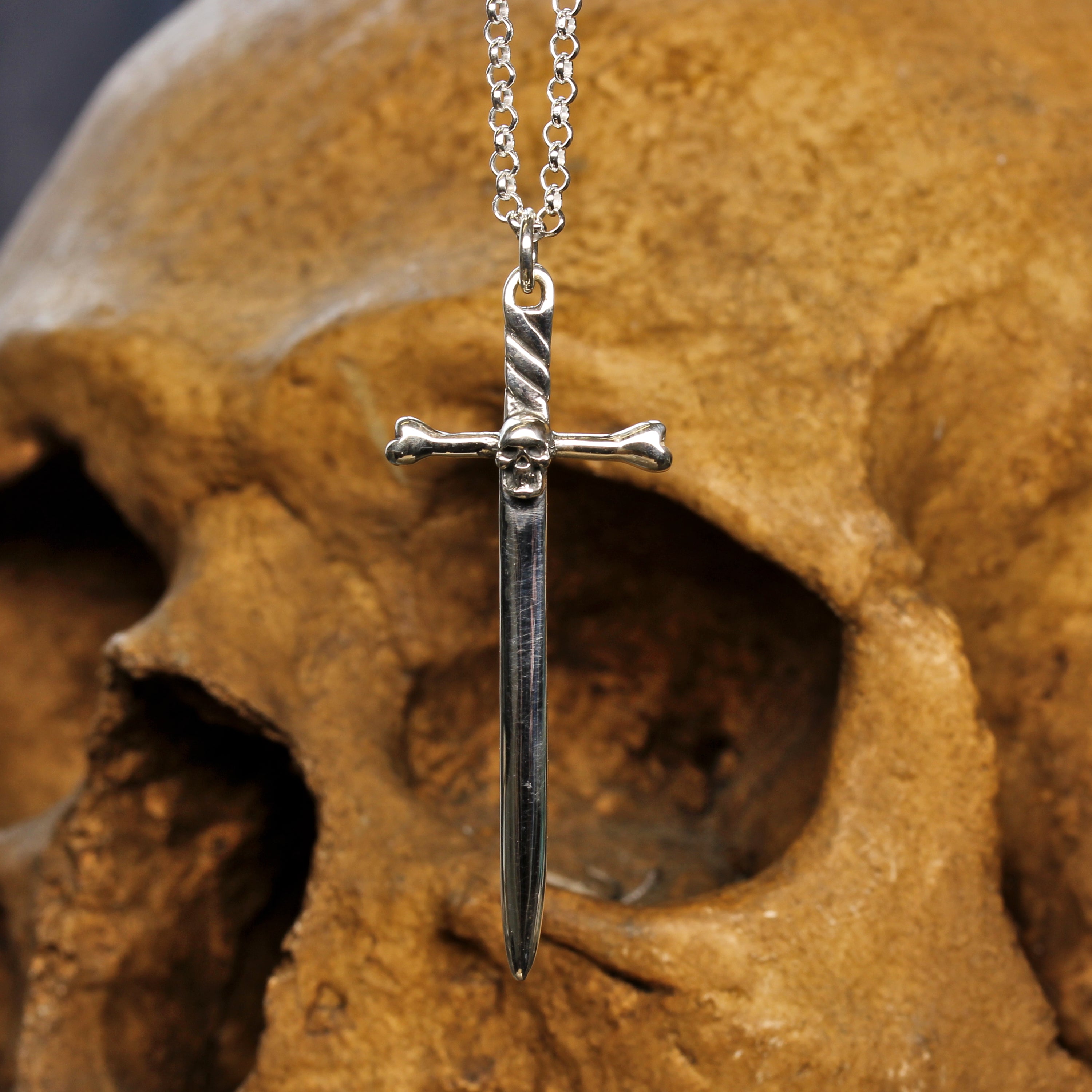 Silver Sword Necklace Gothic Jewellery