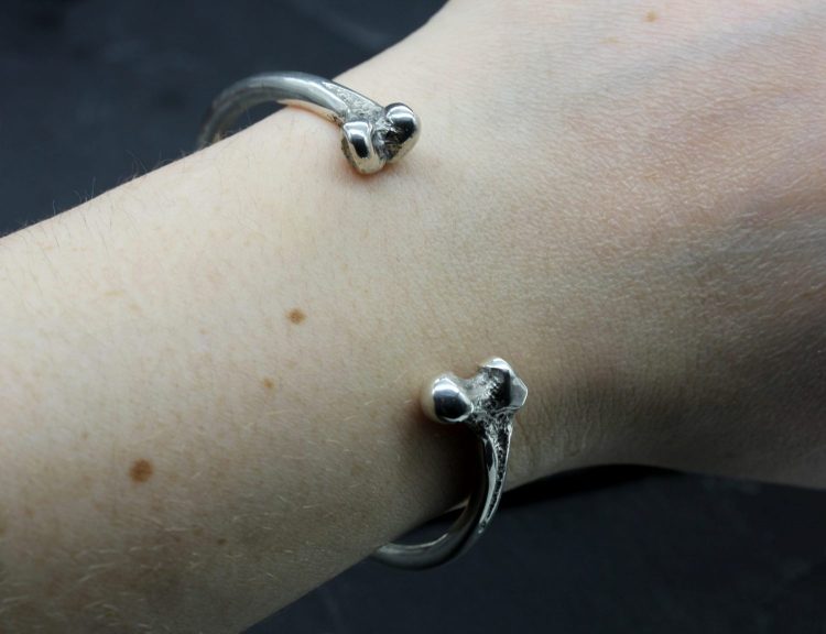 Silver Bone Bangle