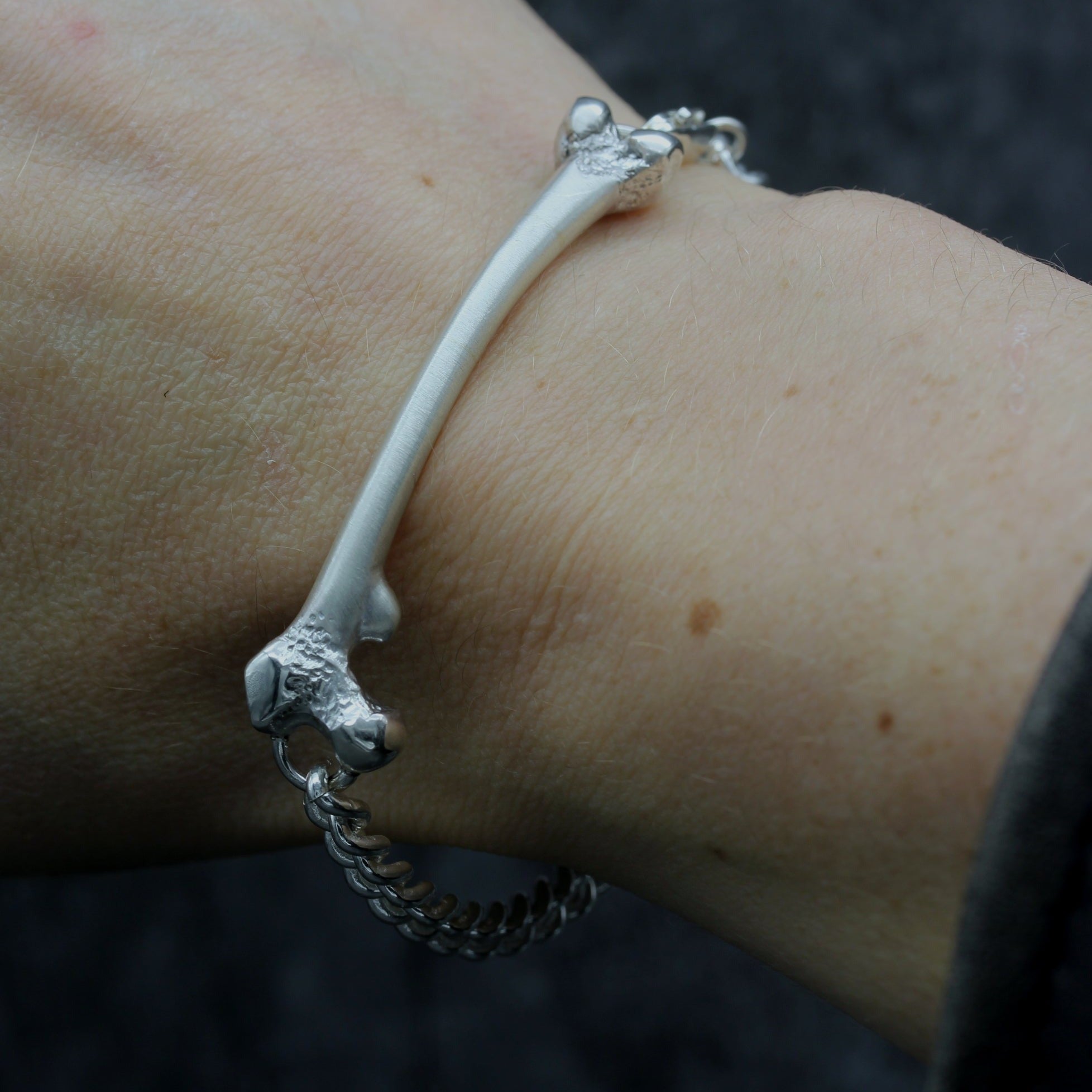 Silver Bone Bracelet