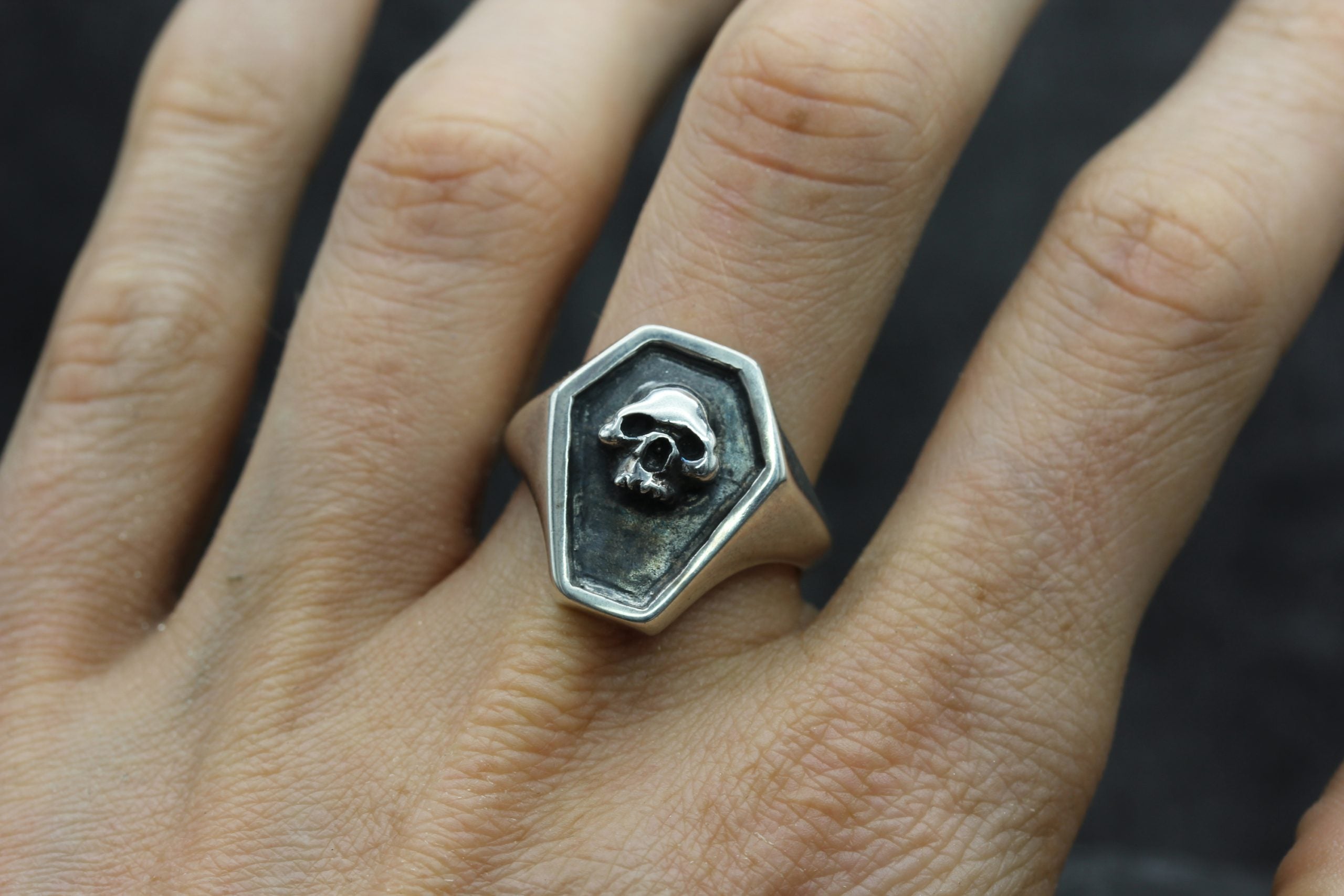 Silver Skull Ring