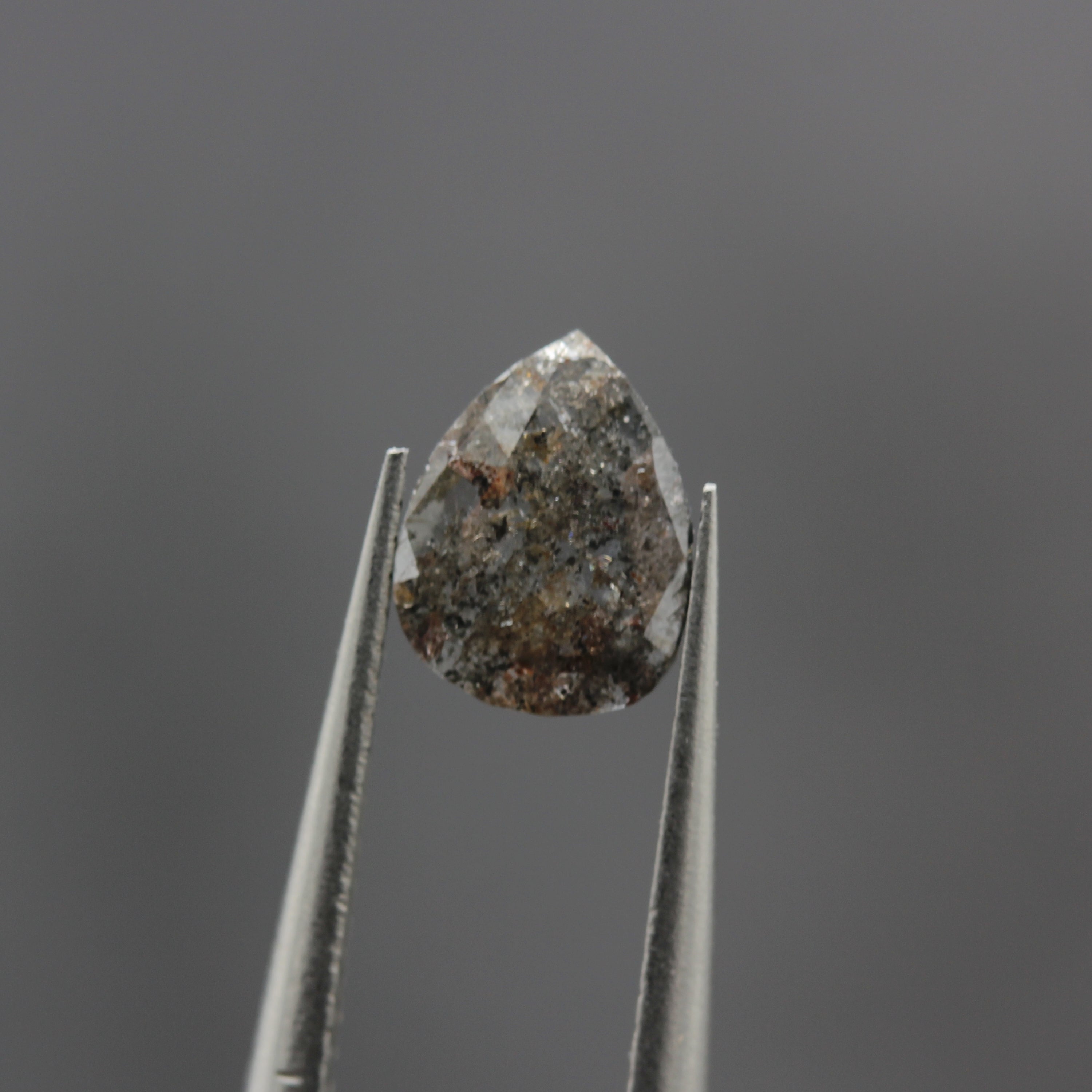 Salt & Pepper Diamond Pear Shape