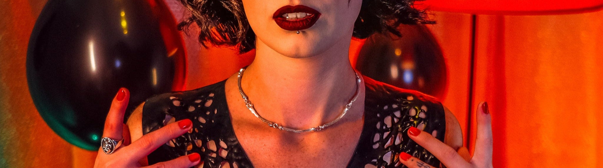 Gothic Silver Bone Necklace