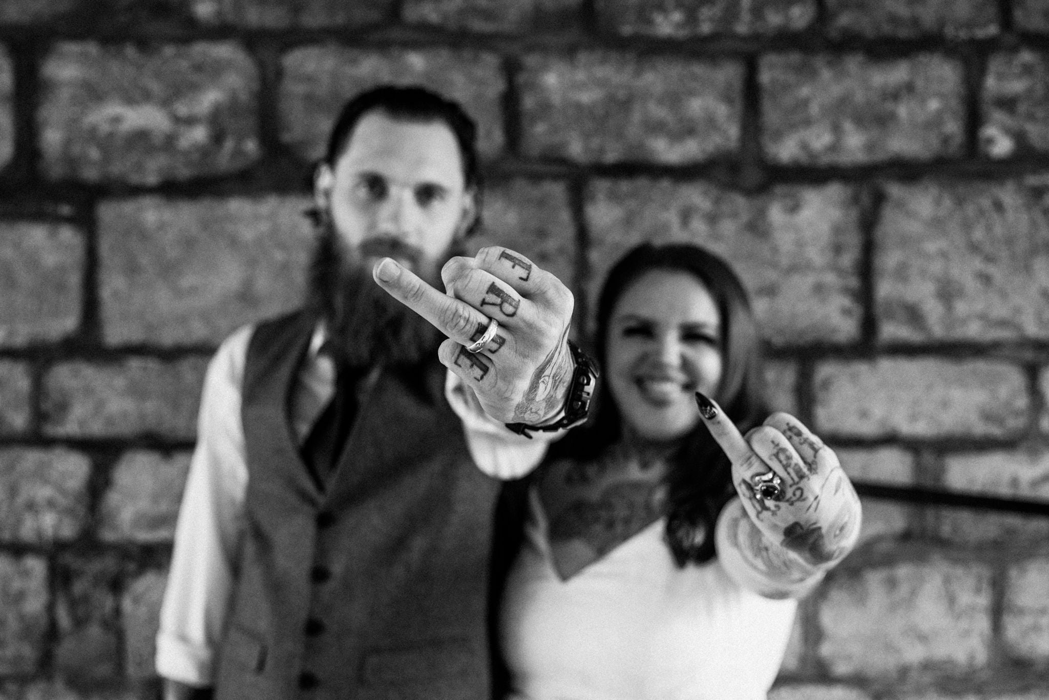 Gothic Gold Wedding Rings | His & Hers Wedding Bands