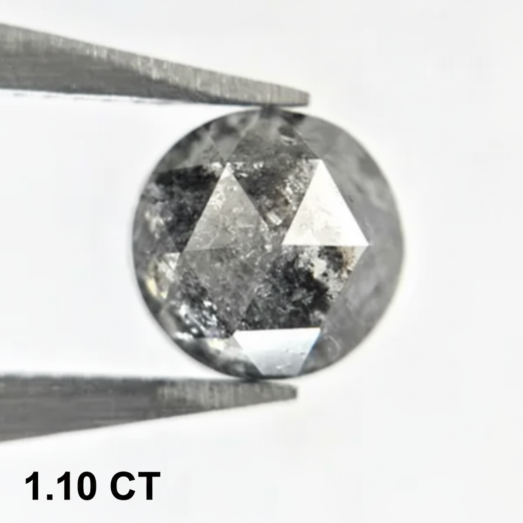 Round Salt and Pepper Diamond