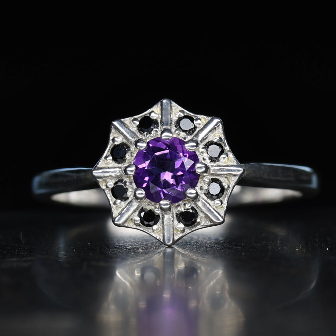 Gothic Spider Web Engagement Ring