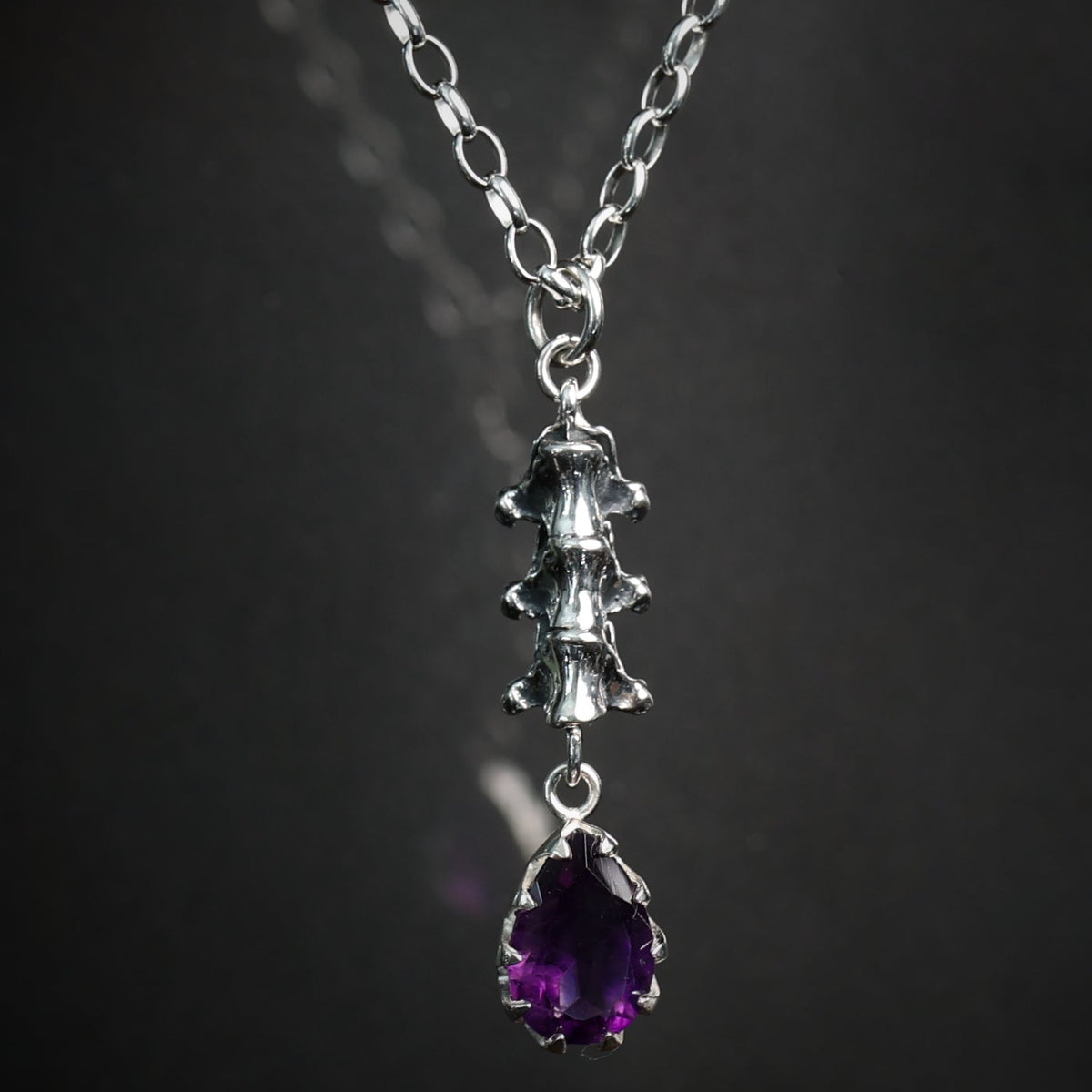 Silver Spine Necklace