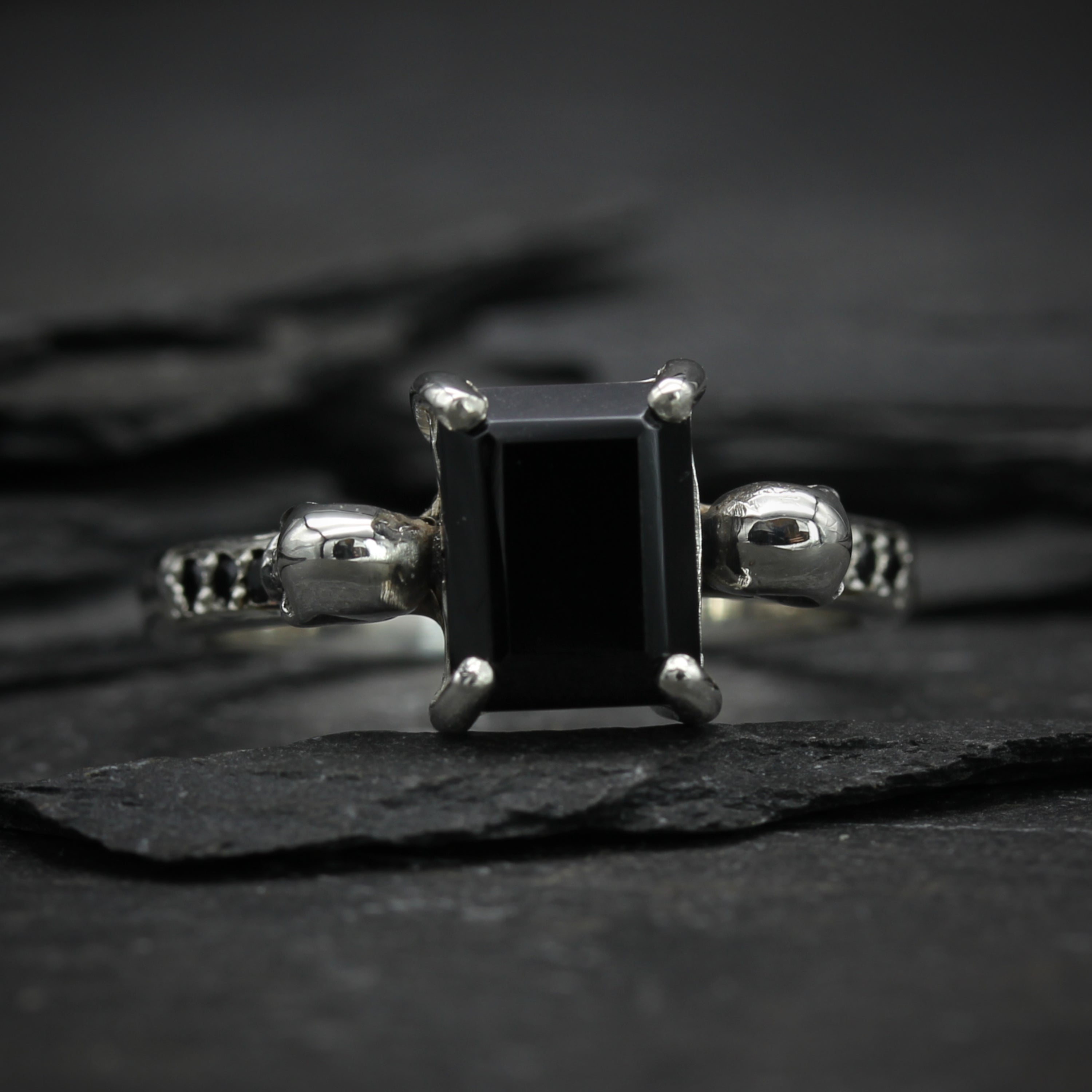 Gothic Skull Engagement Ring