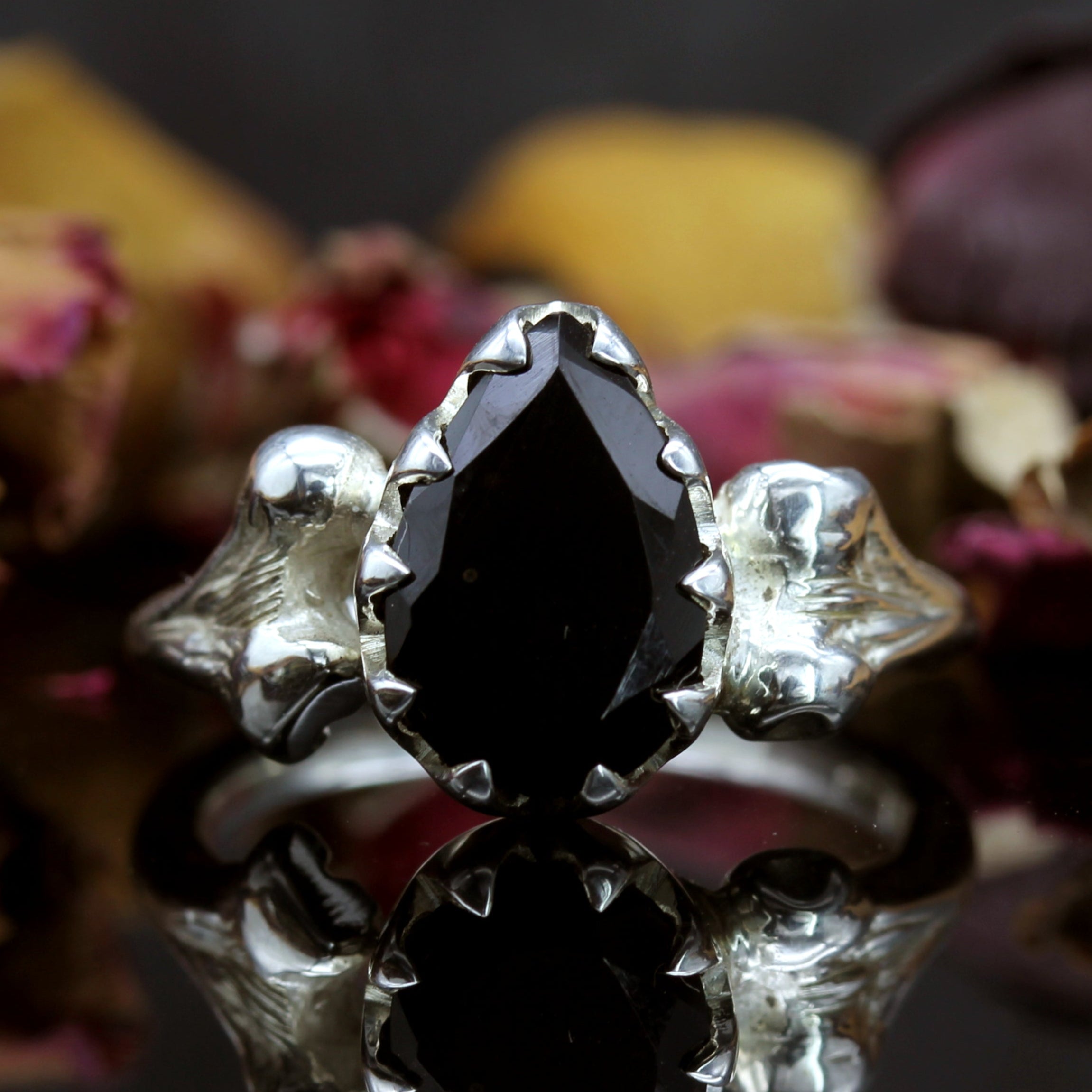 Gold Gothic Bone Ring