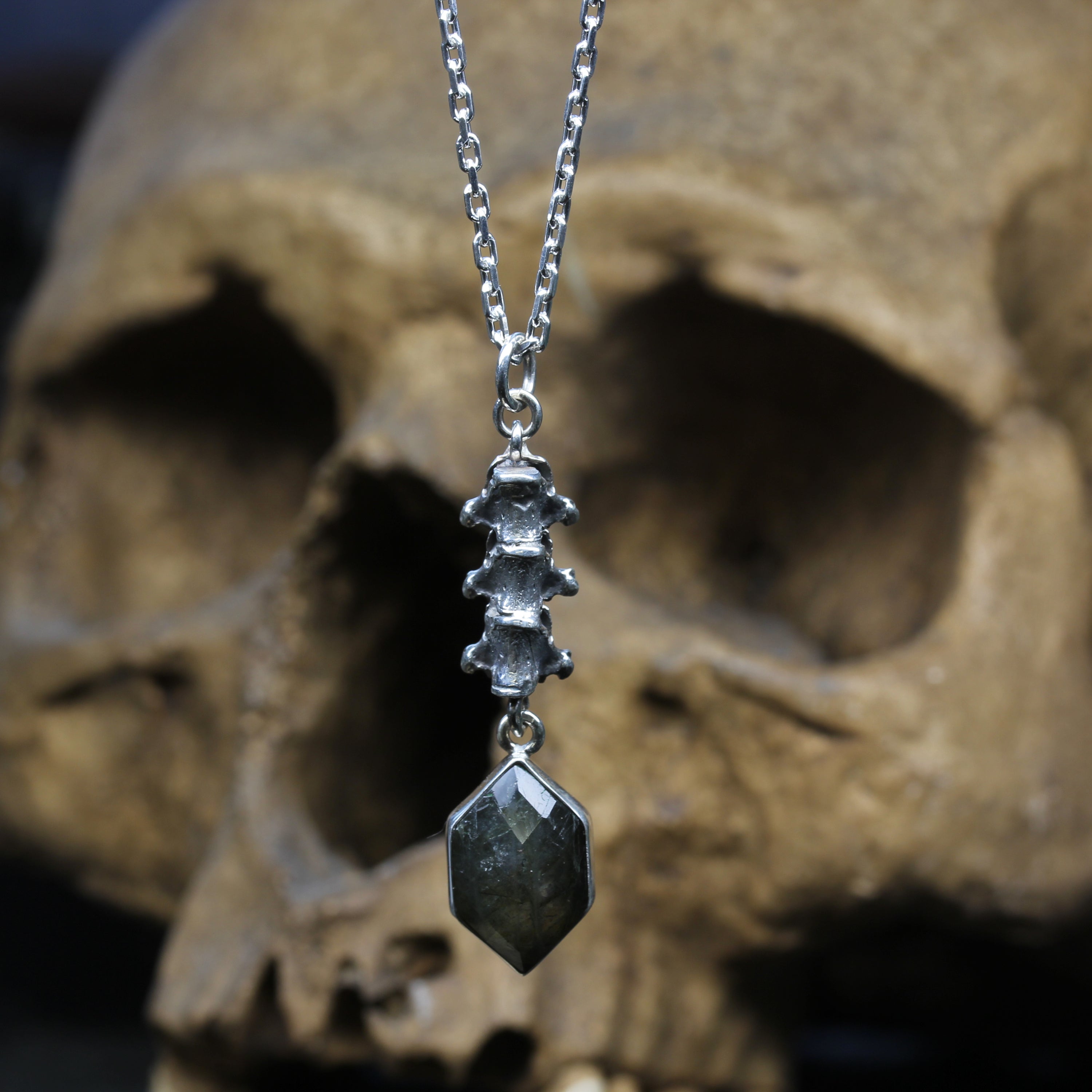 Gothic Labradorite Spine Necklace