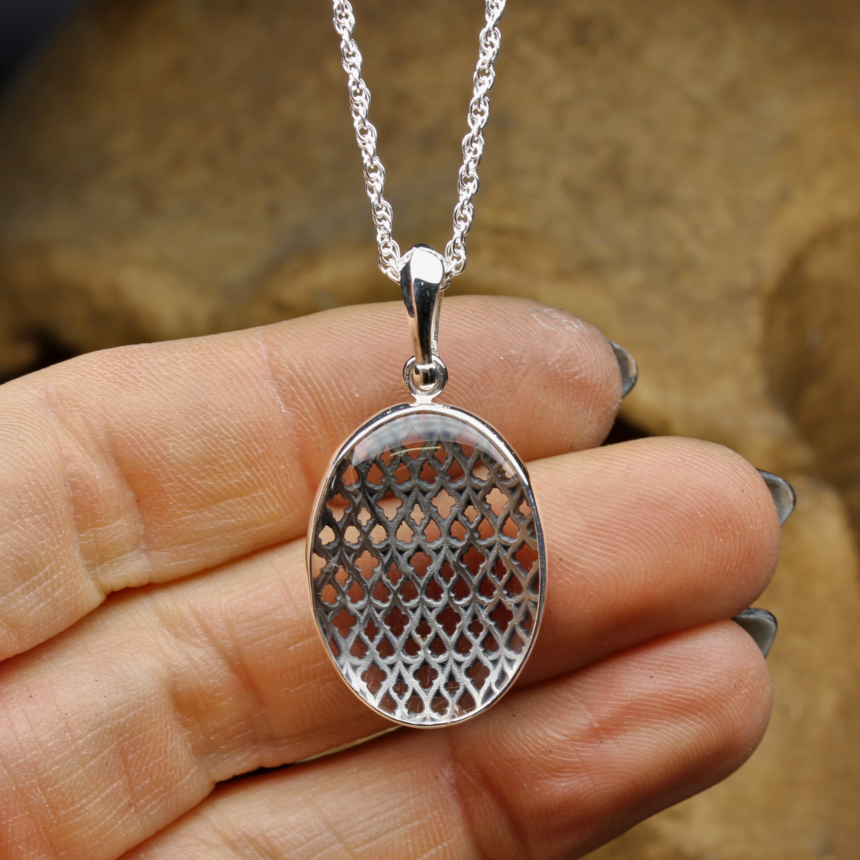 Oval Gothic Necklace