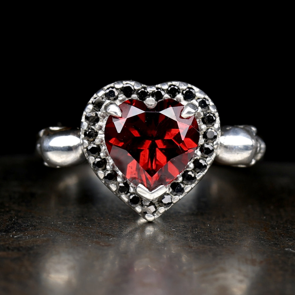 Gothic Heart Engagement Ring