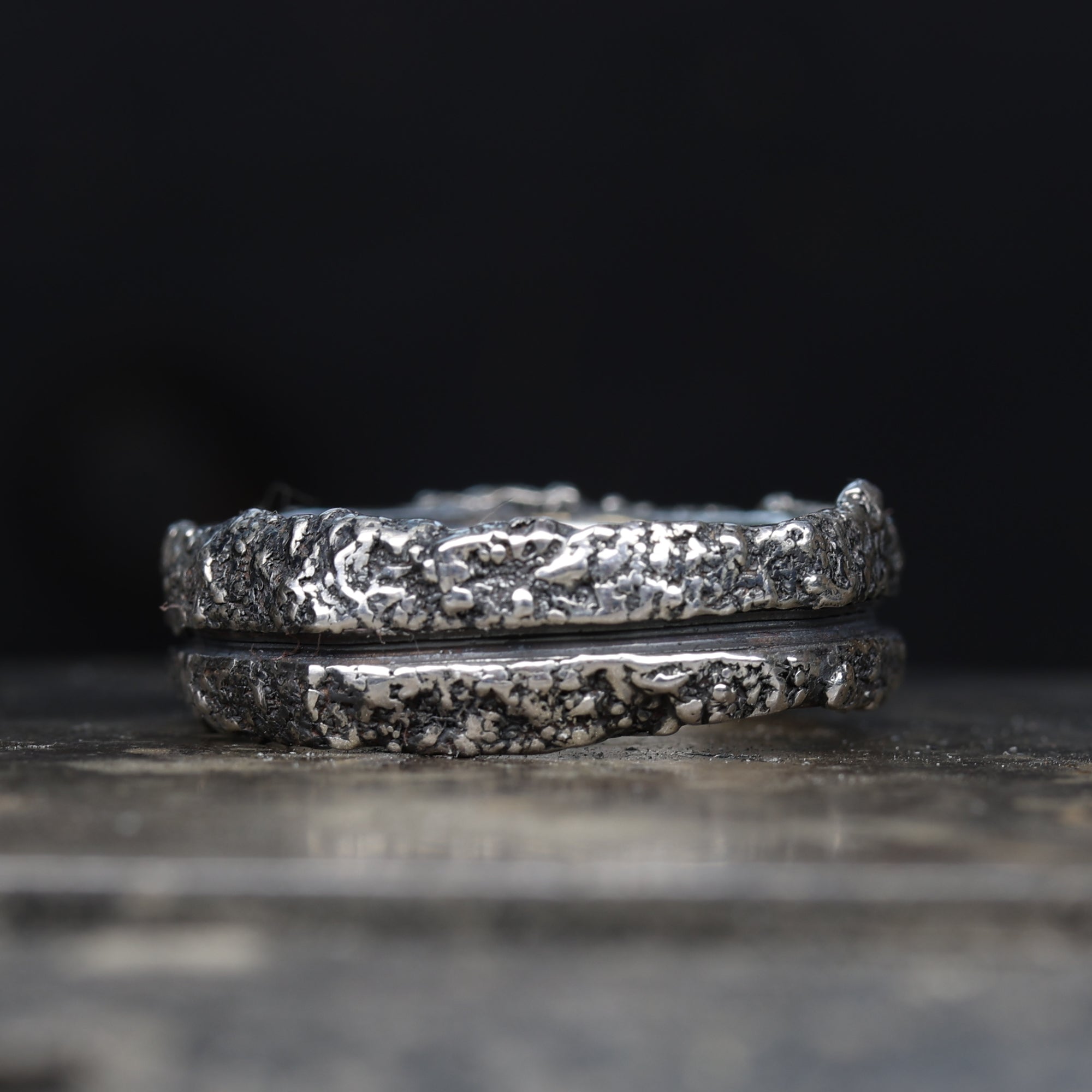 Limited Gothic Men's Silver Wedding Ring