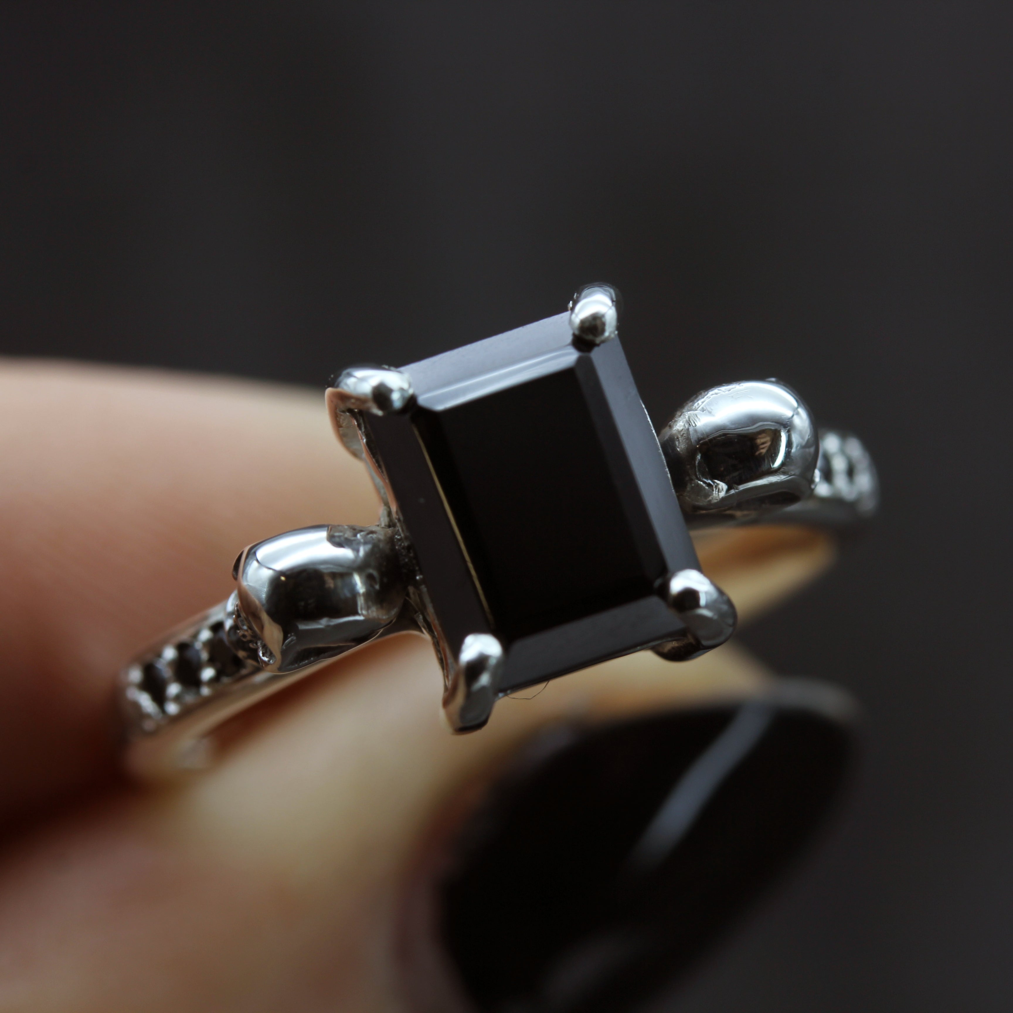 Gothic Skull Engagement Ring