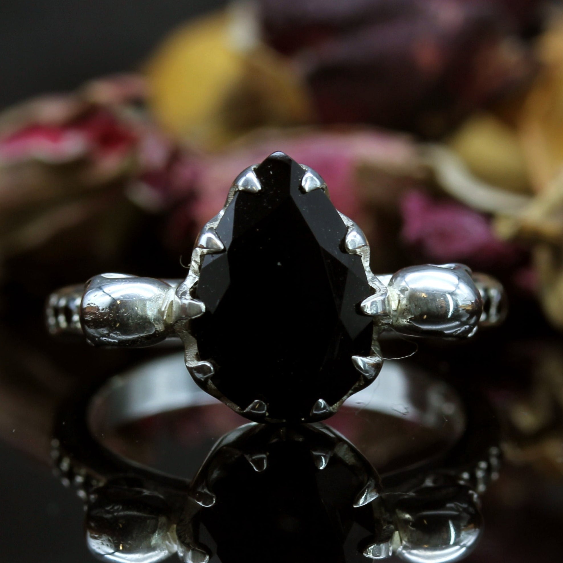 Onyx Gothic Gold Skull Engagement 