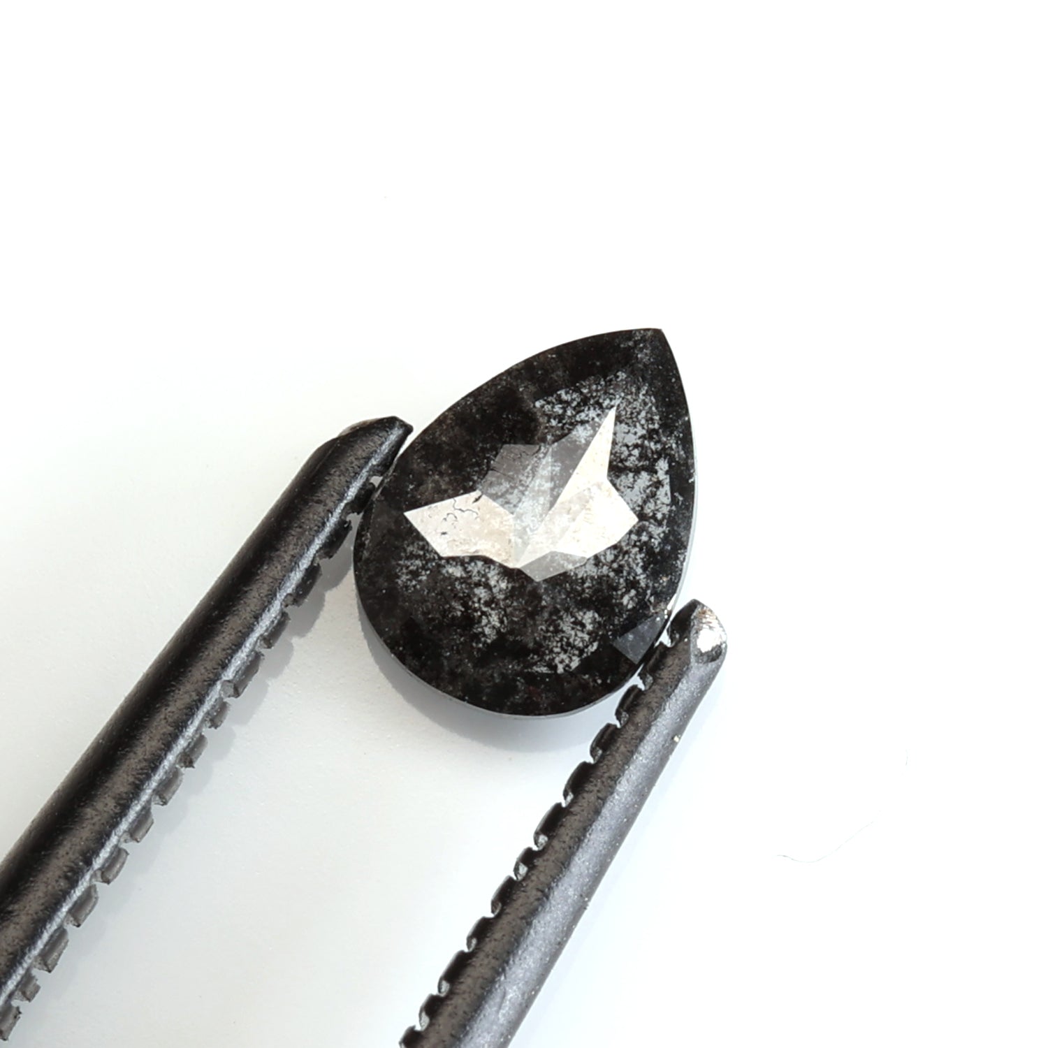Salt & Pepper Diamond Pear Shape