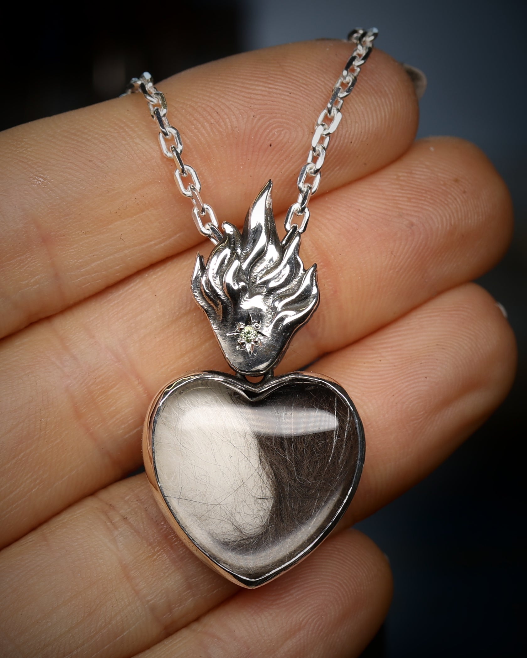 Sacred Heart Memorial Necklace