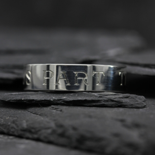 Men's Til Death Do Us Part Wedding Ring Silver