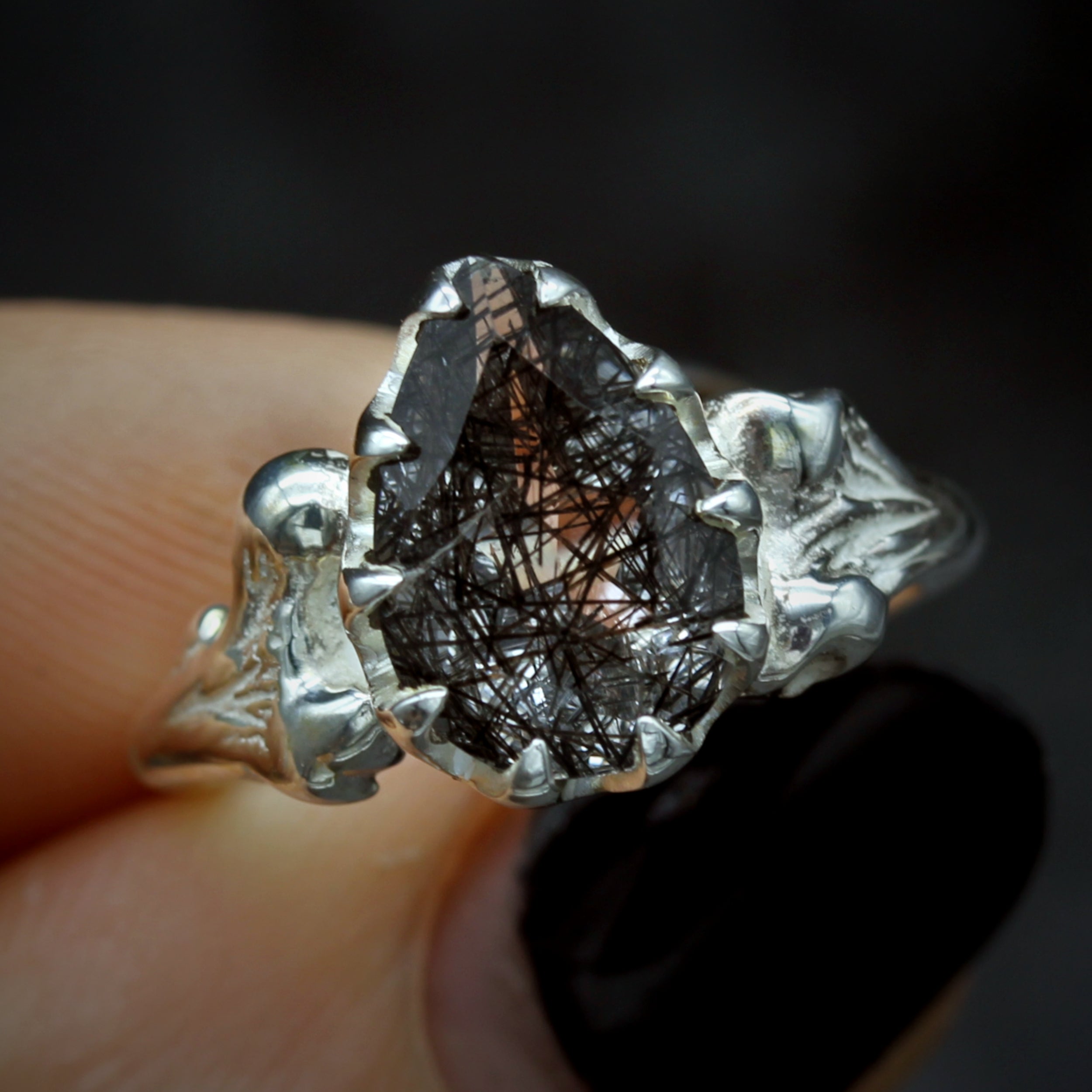 Gothic Bone Engagement Ring 