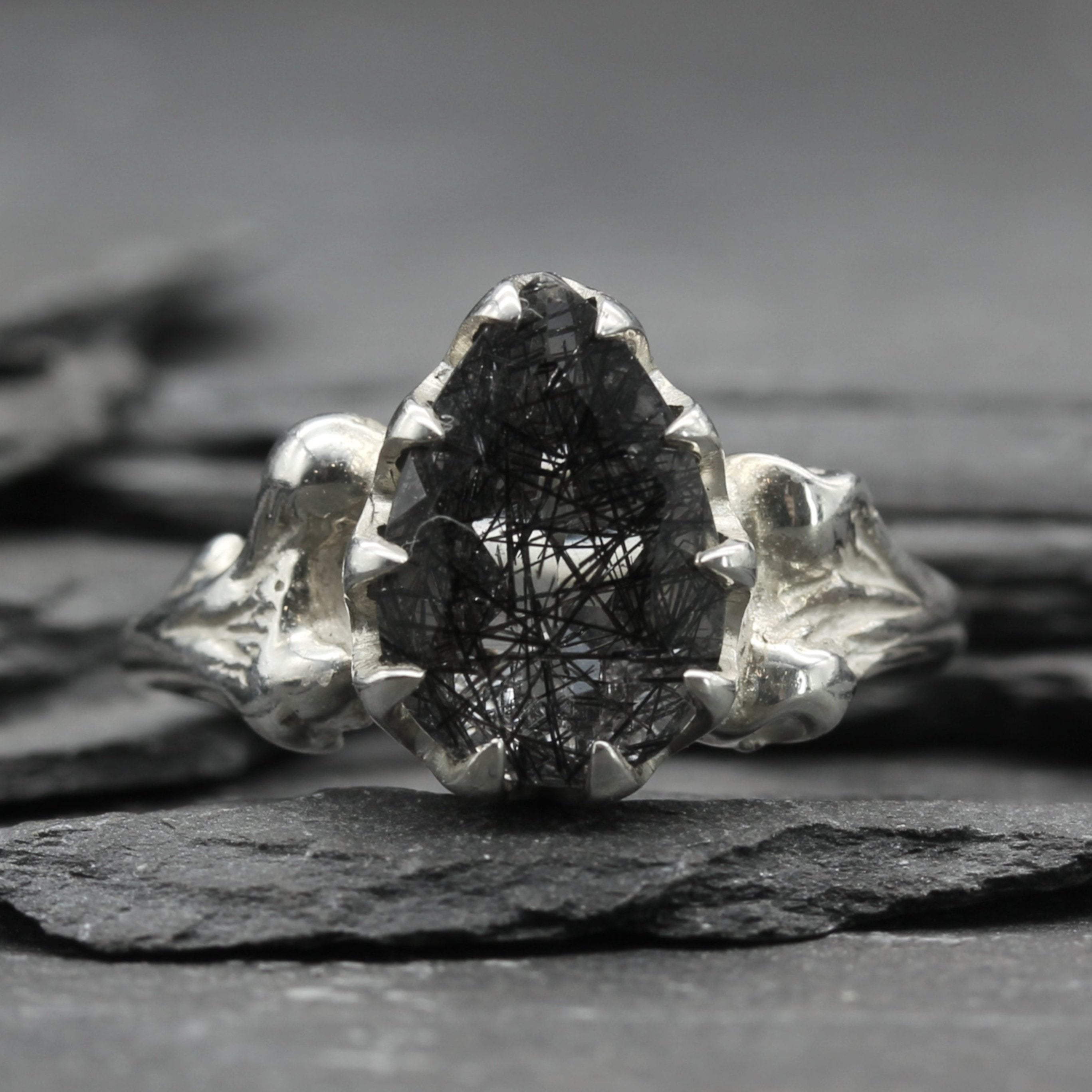 Gothic Bone Engagement Ring 