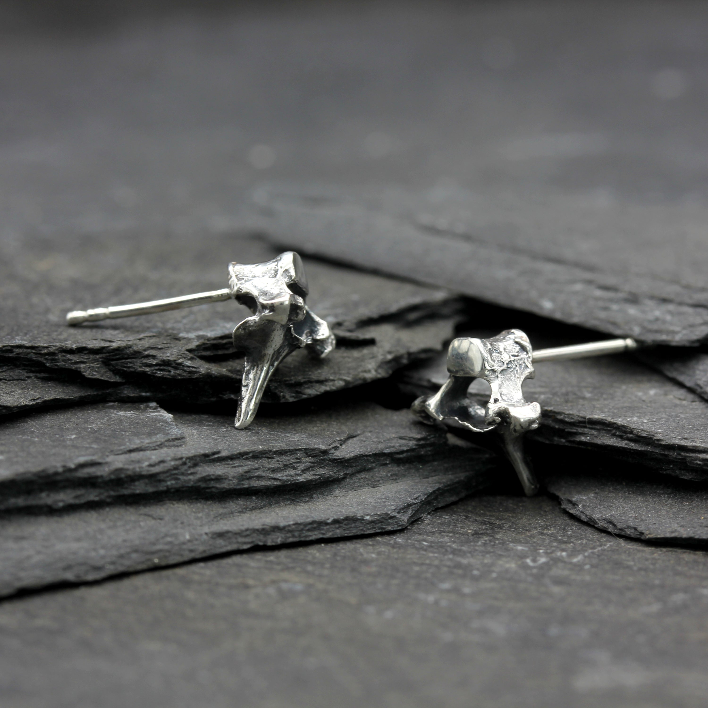 Gothic Vertebrae Stud Earrings