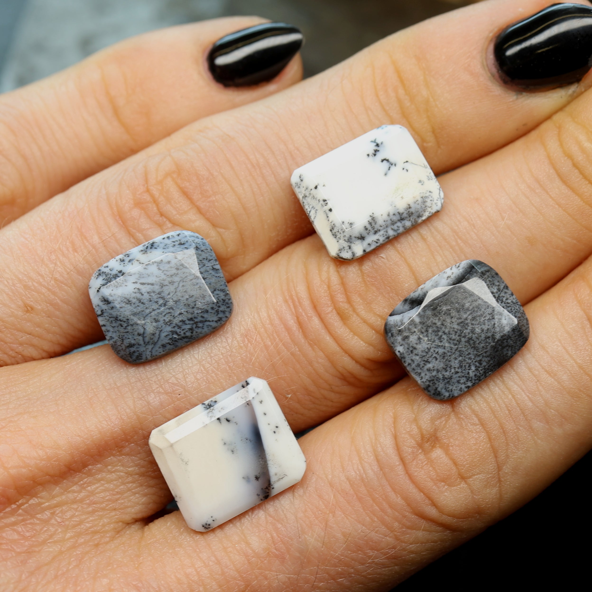 Limited Edition Silver Dendritic Opal Ring