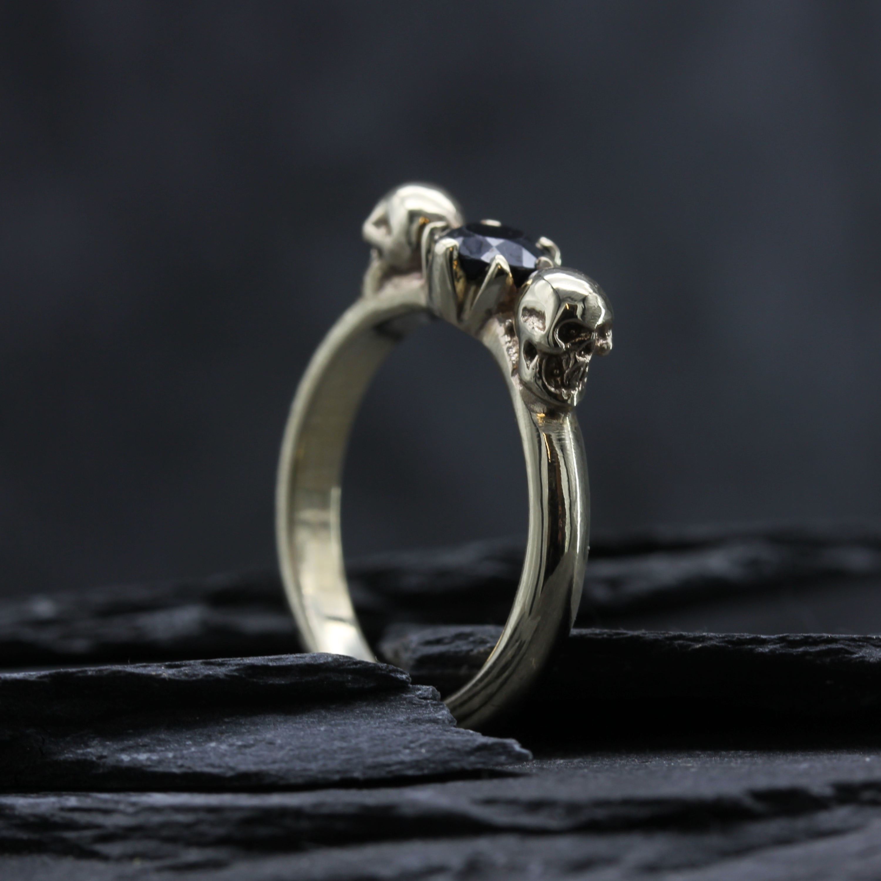 Diamond Skull Engagement Ring